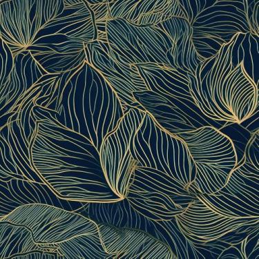 Imagem de Folhas de papel de parede de contato com borda dourada, folhas de papel de parede descascar e colar papel de parede autoadesivo removível de vinil 45 x 300 cm para cozinha, armários, gavetas, bancadas