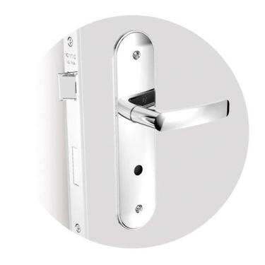 Imagem de Fechadura Pali Banheiro Espelho Cromado 55mm Esp43 (55X53) Soprano