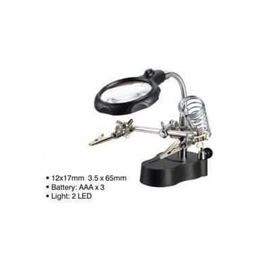 Imagem de Lupa com Suporte e Pinça e Suporte para ferro de soldar DS 126-2 - Ds 
