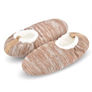 Imagem de DICUIRD Meias masculinas de sola macia com garras, chinelos aconchegantes e quentes com forro de lã de ovelha com parte inferior antiderrapante, chinelos felpudos para casa, Zyx Coffee, 10-13