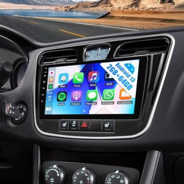 Imagem de 【2 GB + 64 GB】 Rádio de carro Android 13 para Chrysler 200 2011-2014 com CarPlay sem fio e Android Auto, tela sensível ao toque HD de 9 polegadas, estéreo automotivo com GPS, WiFi, Bluetooth, FM/RDS