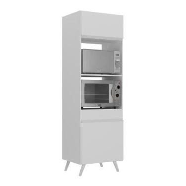 Imagem de Paneleiro 2 Portas Para Forno E Microondas Branco - MULTIMOVEIS