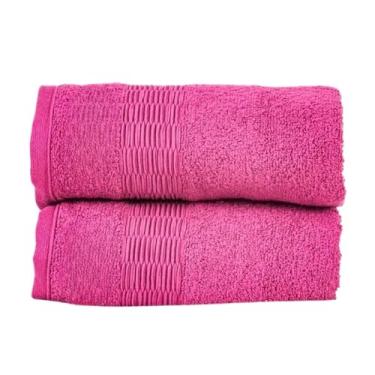 Imagem de Toalha de Banho Gigante, Kit 2 Toalhas Banhão Banho Gigante 72x130cm 460g(Fucsia e Fucsia)