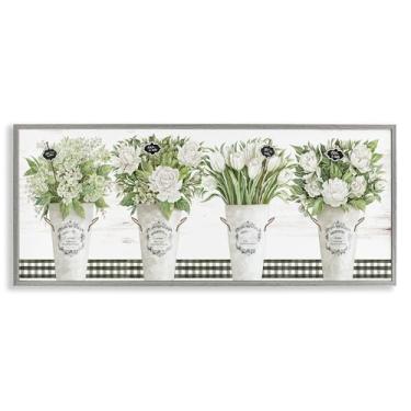 Imagem de Stupell Industries Arte giclée emoldurada preta Marche aux Fleurs, design de Cindy Jacobs, 33 x 30