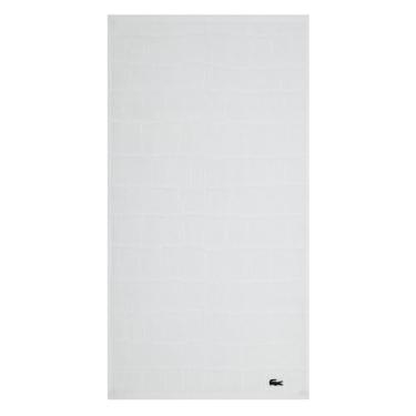 Imagem de Lacoste Toalha de mão Croc Scale 100% algodão, branca, 40,6 cm x 76,2 cm – Altamente absorvente e de secagem rápida, toalha de banho super macia premium, essencial para banheiro, presente para todas