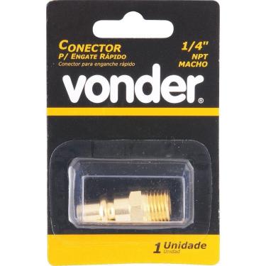 Imagem de Conector Pino Racord Macho 1-4 Npt Latão Cartela Vonder