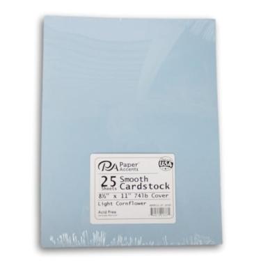 Imagem de Paper Accents Pacote de cartolina - 25 folhas - 21 x 28 polegadas - capa de 27 kg (azul centáurea claro)