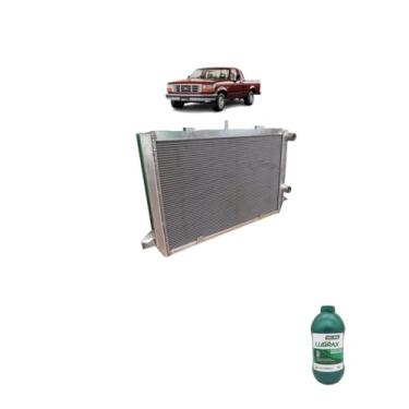 Imagem de Kit Radiador Ford F-4000 87/95 Completo + Aditivo Radiador Lubrax Verde Concentrado 1L