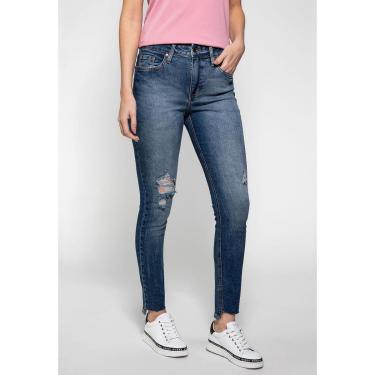 Imagem de Calça Jeans Skinny Barra Degrau Guess Azul-Feminino