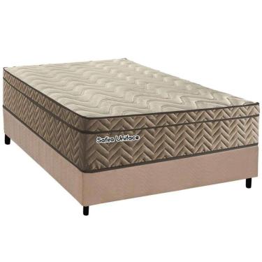 Imagem de Cama Box Casal: Colchão Molas Ensacadas Paropas Safira Uniface + Base Crc Suede Clean (138x188)