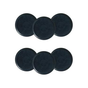 Imagem de Conjunto de Pratos Rasos Porto Brasil Bio Night Blue 27,5cm - 6 Peças