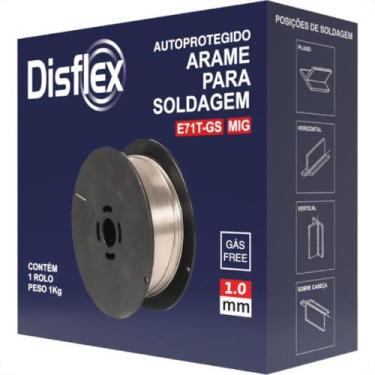 Imagem de Arame Para Solda Mig Sem Solda Disflex 1,0Mm Rolo Com 1 Kg - E71T-Gs