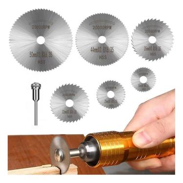 Imagem de Lâmina Serra Aço Hss Para Dremel Micro Retífica Kit 6 Peças