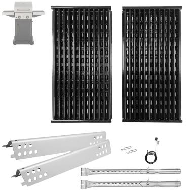 Imagem de BBQration Peças de reposição para grelha Charbroil Performance TRU-Infrared 463633316 463672016 463672216 463672019 463672219 463672419, 43.2 cm G460-0500-W1 Grade de aço porcelana, Tenda de calor e