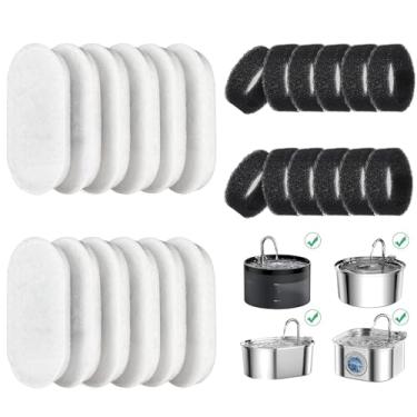 Imagem de 12pcs, Filtro Bebedouro Gato, Filtro para Bebedouro de Gato, Alimentadores de Aço Inoxidável para Bebedouros de Animais de Estimação Filtro de Carvão Ativado Substituído