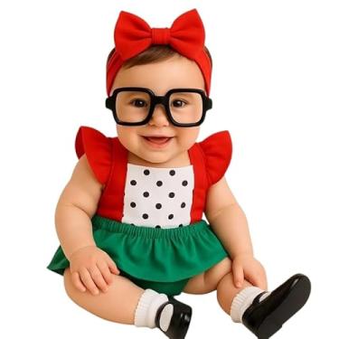 Imagem de Turma do Chaves Romper da Chiquinha para Bebê Menina (com óculos, G)