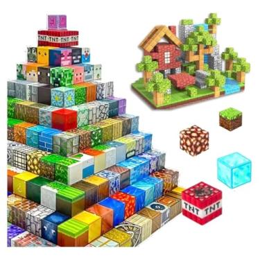 Imagem de Kit 106 Peças Blocos Magnético Construção Brinquedo + 6 Bonecos Sortidos