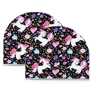 Imagem de Qilmy Porta-guardanapos de acrílico unicórnios, suporte de lenços de mesa independente transparente, dispensador de papel de coquetel para cozinha, jantar, restaurante, bar, decoração, 2 unidades