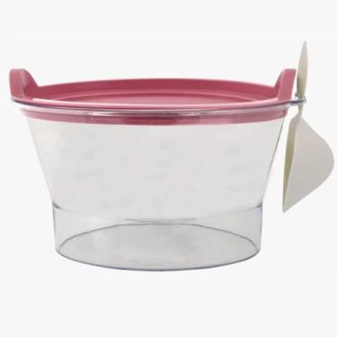 Imagem de Armazenador de Ração 1kg com Pá Dosadora – Container para Cães, Gatos e Passarinhos(ROSA)
