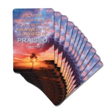 Imagem de Dicksons Marcador de livro cristão inspirador para livros, estudo bíblico, diários 6 x 10 cm, cartolina Lord is to Be Praised Pacote com 12