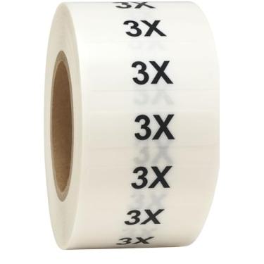 Imagem de Etiqueta de roupas original de 3,17 x 12,7 cm, 125 etiquetas em um rolo para FBA, 3x, 1.25 x 5" Strip