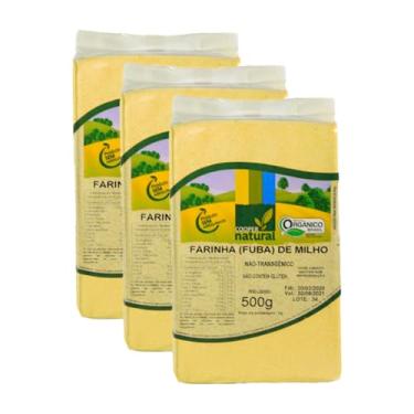 Imagem de Kit 3X: Farinha de Milho Amarela Orgânica Coopernatural 500g
