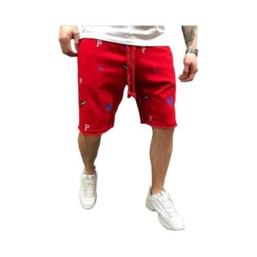 Imagem de Bermuda Cargo Masculina De Algodão Com Caimento Relaxado Para Primaver