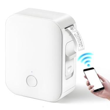 Imagem de Mini Impressora Térmica Bluetooth Portátil, Mini Impressora de Etiquetas, Rotuladora de Etiquetas Adesivas, Máquina de Etiquetar com Fita Inteligente, Mpressora Térmica Etiquetadora