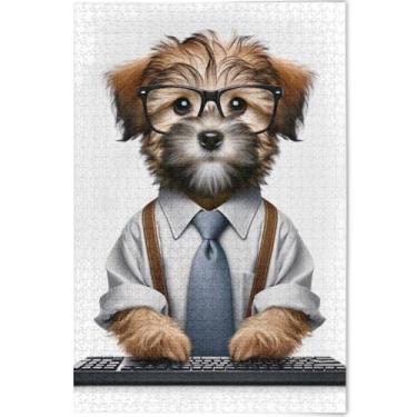 Imagem de Quebra-cabeças para cães trabalhadores Puppy Terrier para adultos, 1000 peças, natureza, brinquedo, jogo, arte, quebra-cabeças duros para adultos, amigos personalizados, família, jogos, presentes, 75
