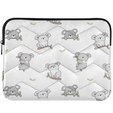 Imagem de Capa para laptop com desenho animado de urso coala para MacBook Air 13, capa de laptop fofa, capa universal de 13 a 14 polegadas