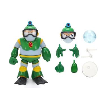 Imagem de Jada Boneco Mega Man Wave 3 Bubble Man – Escala Deluxe 1:12 – 15 cm de altura, totalmente articulado, embalagem de colecionador