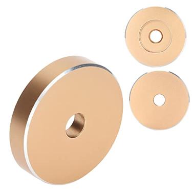 Imagem de Naroote Adaptador de Braçadeira de Registro, Material de Alumínio, de Som, Adaptador de 45 Rpm para Reprodução Suave de Gravação de Buraco Grande (Ouro)