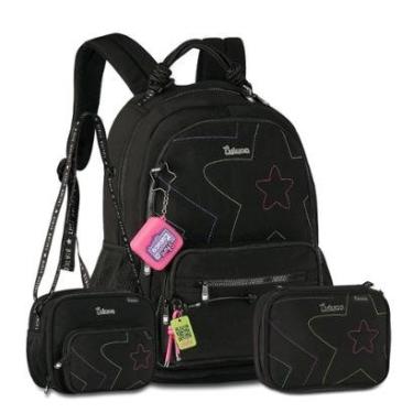 Imagem de Mochila Luluca Com Lancheira e Estojo Box Kit Escolar Completo-Feminino