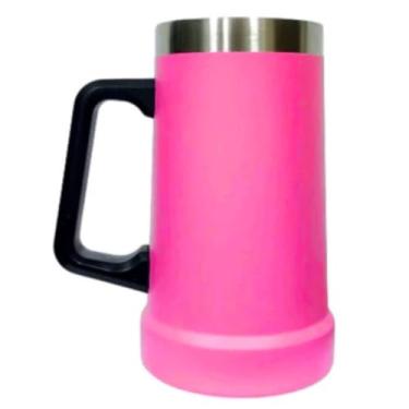 Imagem de Caneca Térmica Em Aço Inox 710ml Com Alça Para Bebidas Geladas Drinks Batidas Cerveja