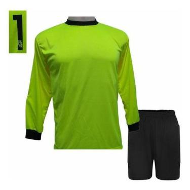 Imagem de Kit Camisa E Bermuda  Para Goleiro  Com Proteção Acolchoada-Unissex