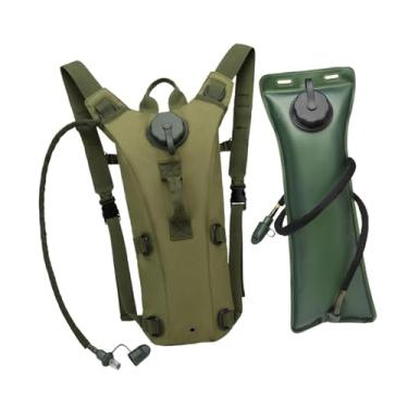 Imagem de Aymzbd Mochila de hidratação de 8 litros, mochila multifuncional para caminhadas com reservatório de hidratação de 3 litros para homens e mulheres, Verde