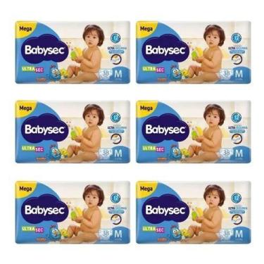 Imagem de KIT 6 Fraldas BabySec Ultra Mega Tamanho M 38 Unidades