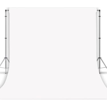 Imagem de GURETER Pano de fundo fotográfico branco de 1,8 x 2,7 m, pano de fundo de foto de fibra de poliéster de alta densidade é dobrável e lavável na máquina, adequado para estúdios de fotografia de vídeo e