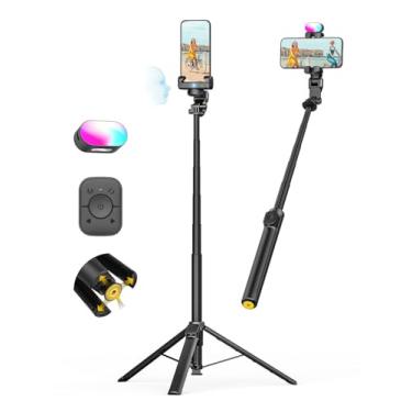 Imagem de AOCHUAN Gimbal de smartphone 4 em 1 de abertura automática de 71 polegadas para iPhone com controle remoto magnético, estabilizador de telefone com rastreamento facial AI (não é necessário aplicativo