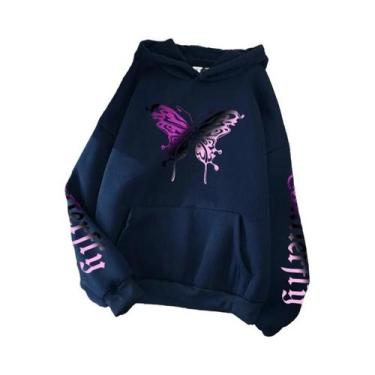 Imagem de Moletom Feminino Y2K Estampado Casual Moda Pullover Confortável Para T