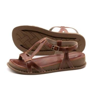 Imagem de Sandália Papete Rivva em Couro Alure Bourbon - 17130AB - Andacco, Marr
