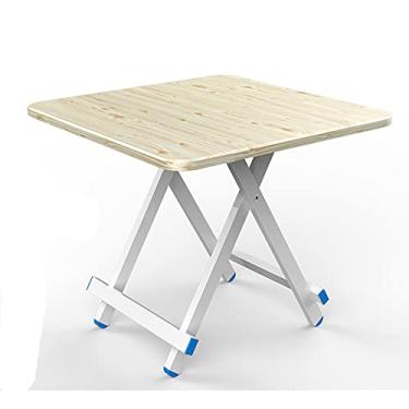 Imagem de Mesa dobrável, mesa de jantar doméstica, mesa quadrada multifuncional para apartamentos pequenos, mesa portátil para uso externo, 4 cores (D 60 cm)