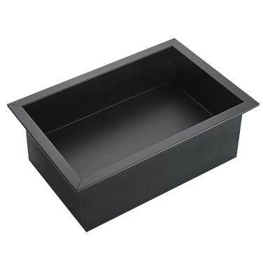 Imagem de Nicho de chuveiro de aço inoxidável preto - Organizador de parede à prova d'água para xampu, sabonete e artigos de higiene - Solução de armazenamento de banheiro elegante para salas molhadas e espaços