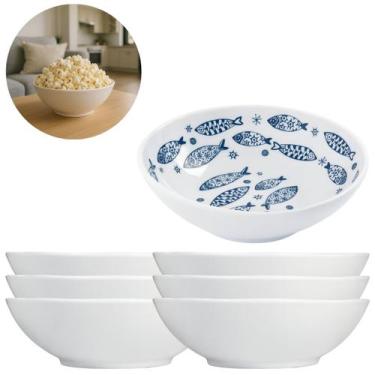 Imagem de 6 Tigelas Bowl 800ml Melamina P/ Refeição Restaurante - Bellagio