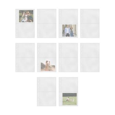 Imagem de Páginas de fichário | Folhas de bolso transparentes | Protetores de envelopes recarregáveis para organizador de dinheiro, diário, fotos, cartões postais, adesivos, diários, estudantes, professores