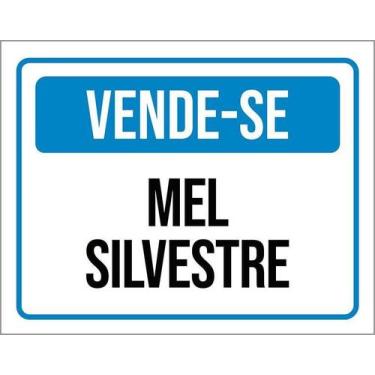 Imagem de Kit 5 Placa Acm Vende-Se Mel Silvestre 18X23 - Sinalizo