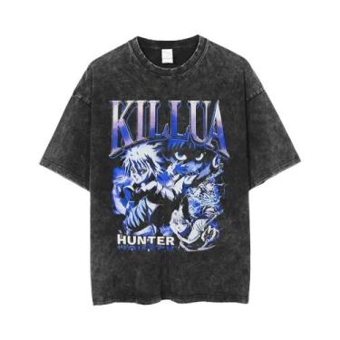 Imagem de Camiseta Masculina Casual Y2K Hunter X Hunter Com Gola Redonda E Manga