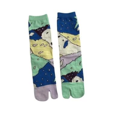 Imagem de Meias De Algodão Penteado Coloridas Com Desenhos Animados Para Mulhere