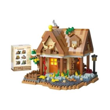 Imagem de Quebra-Cabeça De Blocos De Construção De Casa De Madeira Para Meninos 