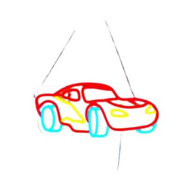 Imagem de Letreiro Neon Carro Esportivo Para Quarto De Meninos, Decoração De Par
